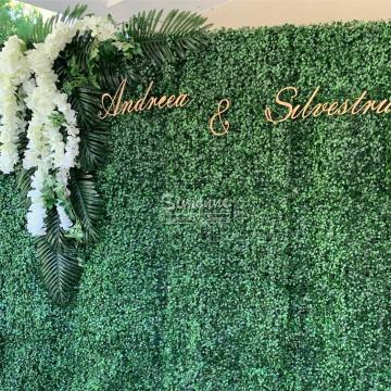 Panou decorativ verdeata si flori artificiale 4 x 2 m de la Simonne