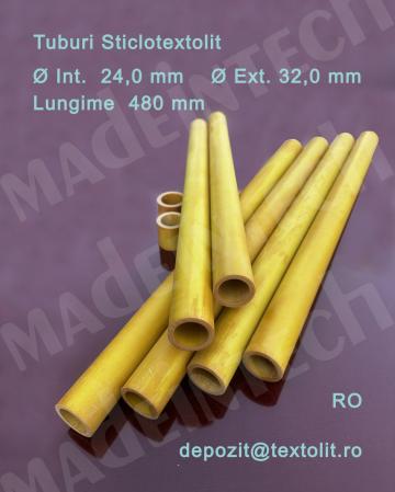 Tub sticlotextolit 480 mm rigid produs pe dornuri G-10, G-11