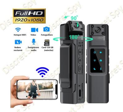 Camera supraveghere corporala 1080p cu Wi-Fi L13 de la Discret Spy Srl