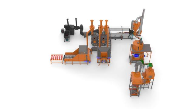 Linie productie peleti 1500 - 2000 kg/ora matrita inelara