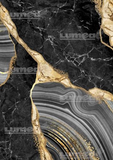Vafa tort A4 Marmura negru cu aur - Lumea de la Lumea Basmelor International Srl