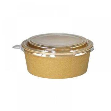 Caserola salata din carton kraft, cu capac transparent de la Sanito Distribution Srl