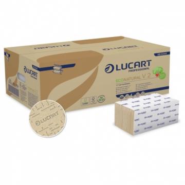 Prosoape de maini din hartie, pliate in V, maro de la Sanito Distribution Srl